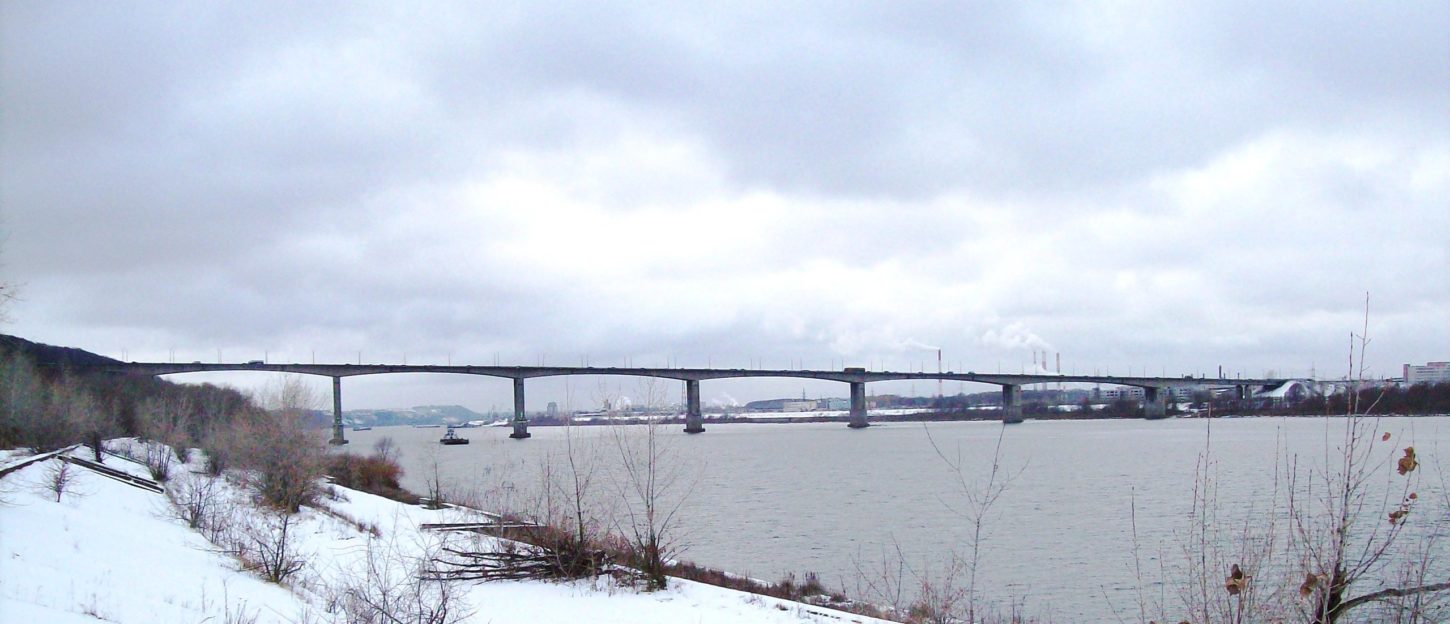 фото Мызинского моста зимой